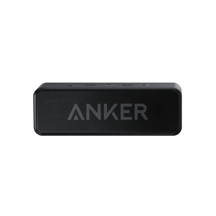 Anker compact speaker with visible logo, black color