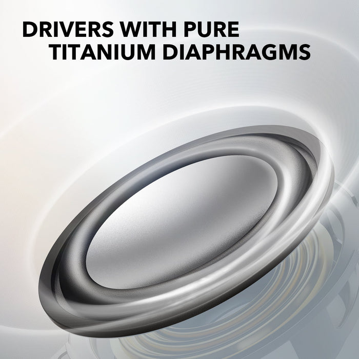 soundcore with pure titanium diaphragms for clear audio