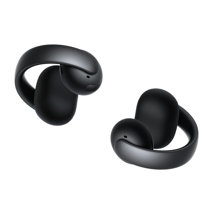 soundcore black open-ear clip-on earbuds with ergonomic fit