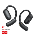 soundcore open-ear black earbuds with design awards