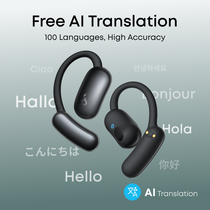 soundcore open-ear earbuds for AI translation
