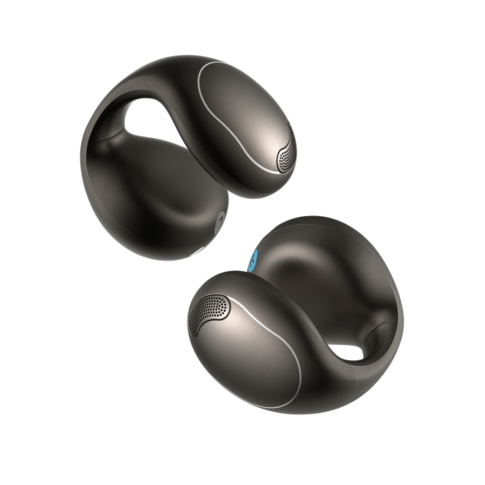 soundcore black ergonomic open-ear earbuds with contoured shape
