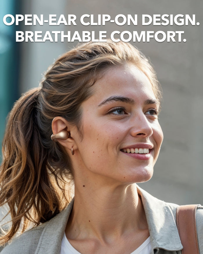 soundcore clip-on earbuds with breathable comfort