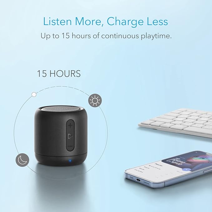 soundcore compact speaker with 15 hours playtime