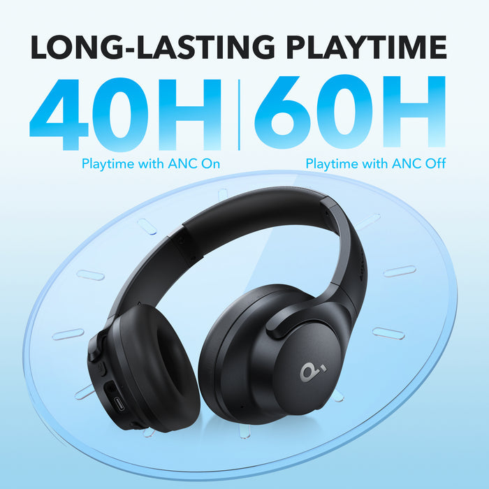 soundcore Hi-res headphones with 40H/60H playtime for ANC feature