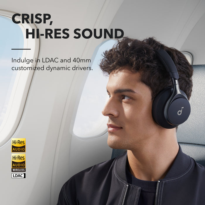 soundcore bluetooth over-ear headphones with Hi-Res Audio and LDAC