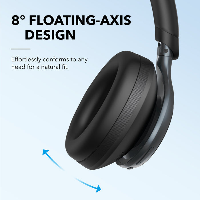 soundcore top over-ear headphones with floating-axis design for comfort