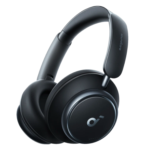 soundcore ANC headphoness in matte black with cushioned ear pads