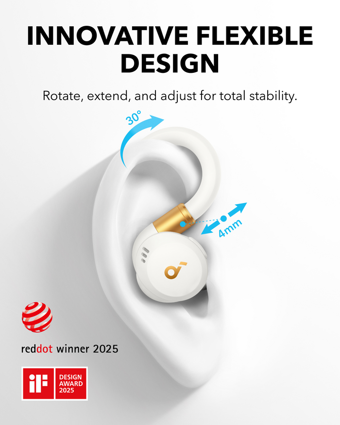 soundcore earbuds with flexible design for stable fit