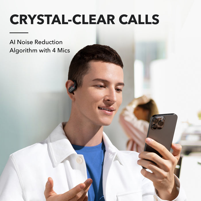 soundcore earbuds with AI noise reduction for clear calls