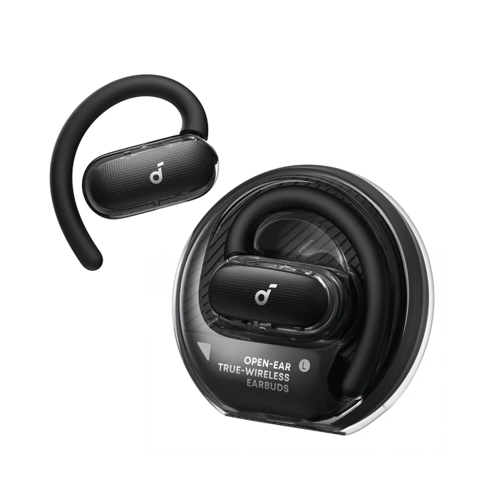 soundcore open-ear earbuds with wireless charging case