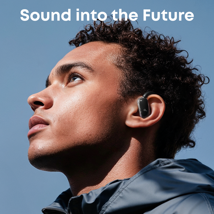 soundcore open-ear earbuds with secure fit for outdoor