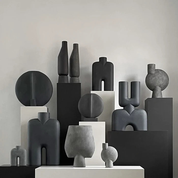 Sphere Vase Bubl, Medio - Dark Grey Vases 101 Copenhagen