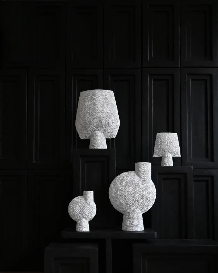 Sphere Vase Bubl Shisen, Medio - Bone White Vases 101 Copenhagen
