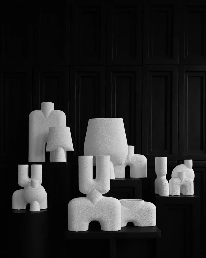 Sphere Vase Square, Big - Bubble White Vases 101 Copenhagen