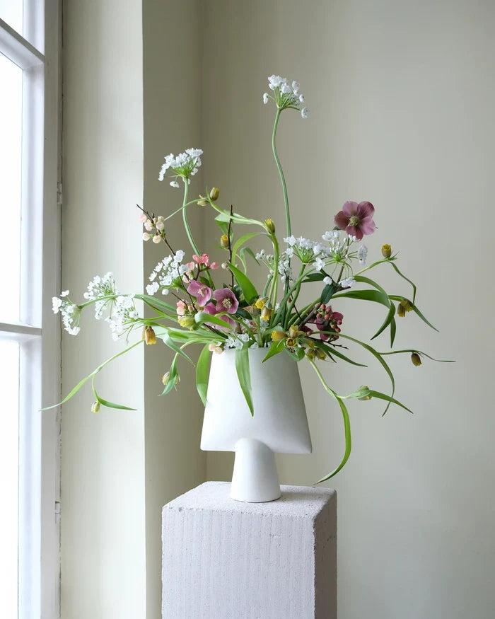 Sphere Vase Square, Mini - Bone White Vases 101 Copenhagen