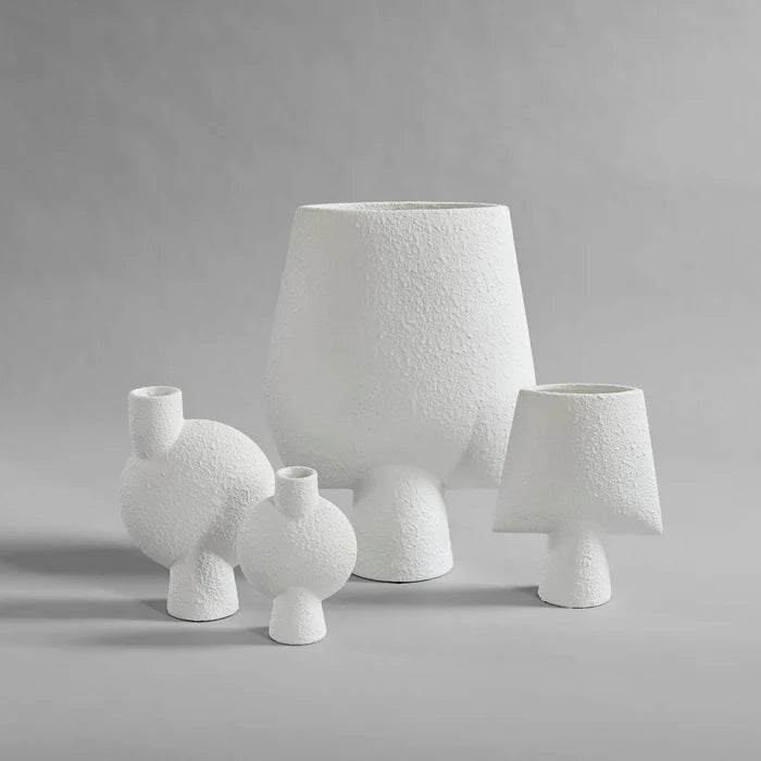 Sphere Vase Square, Mini - Bubble White Vases 101 Copenhagen