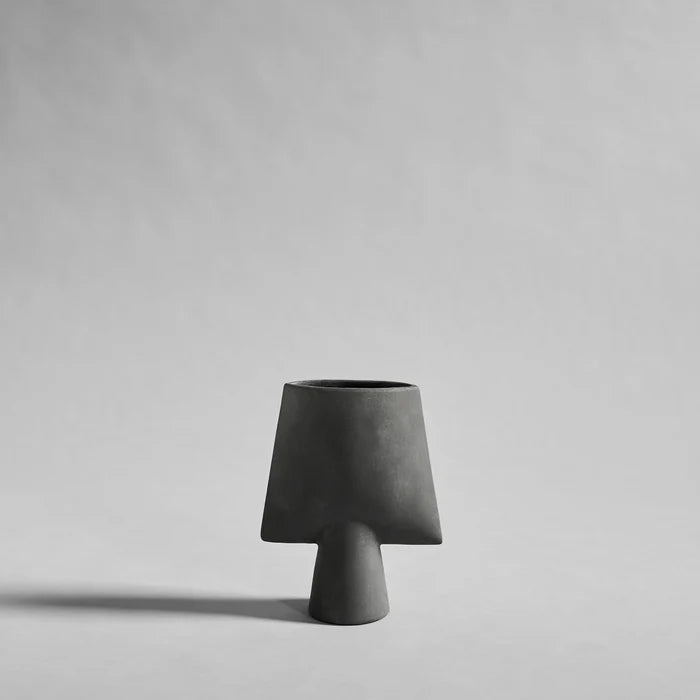 Sphere Vase Square, Mini - Dark Grey Vases 101 Copenhagen