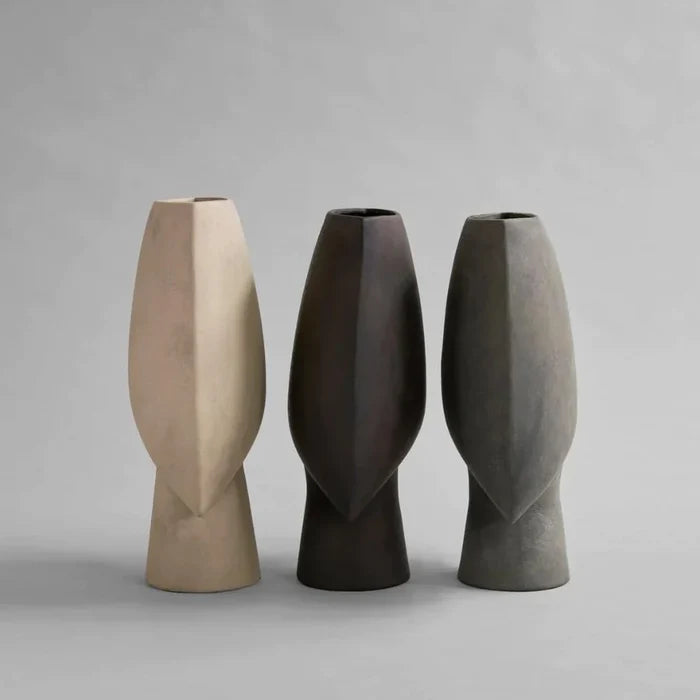 Sphere Vase Square, Mini - Dark Grey Vases 101 Copenhagen