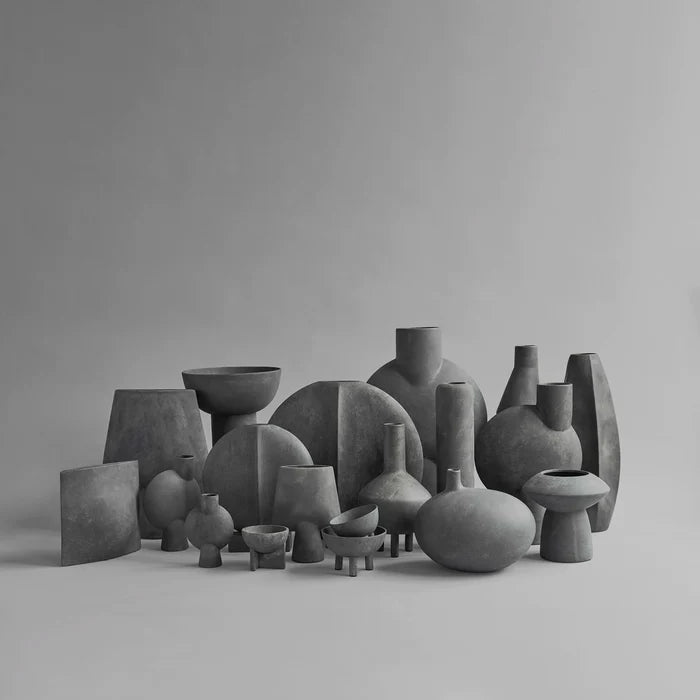 Sphere Vase Square, Mini - Dark Grey Vases 101 Copenhagen