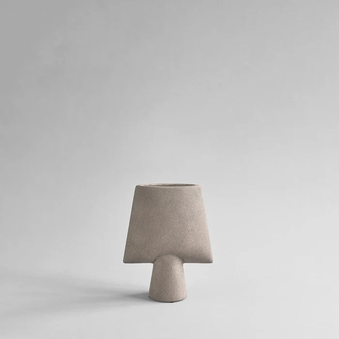 Sphere Vase Square, Mini - Taupe Vases 101 Copenhagen