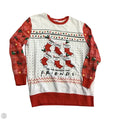 Sweater By Clothes Mentor In Red & White, Size: M
