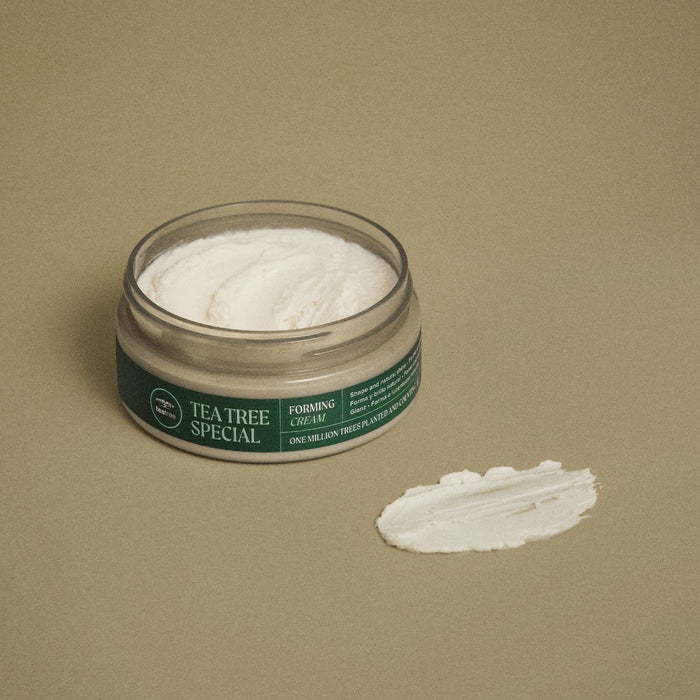Tea Tree Forming Cream smear on neutral background