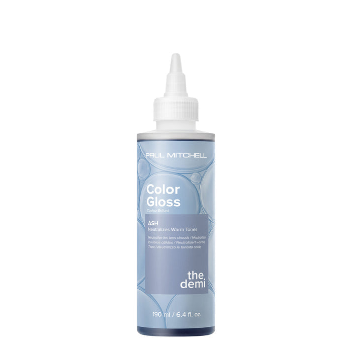 A bottle of Paul Mitchell The Demi Color Gloss Ash on a white background