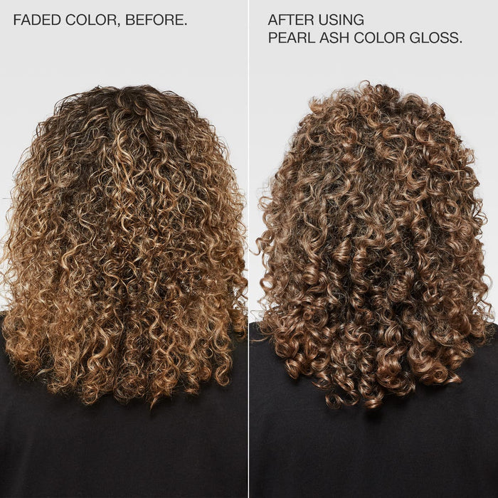 before and after using pearl ash color gloss