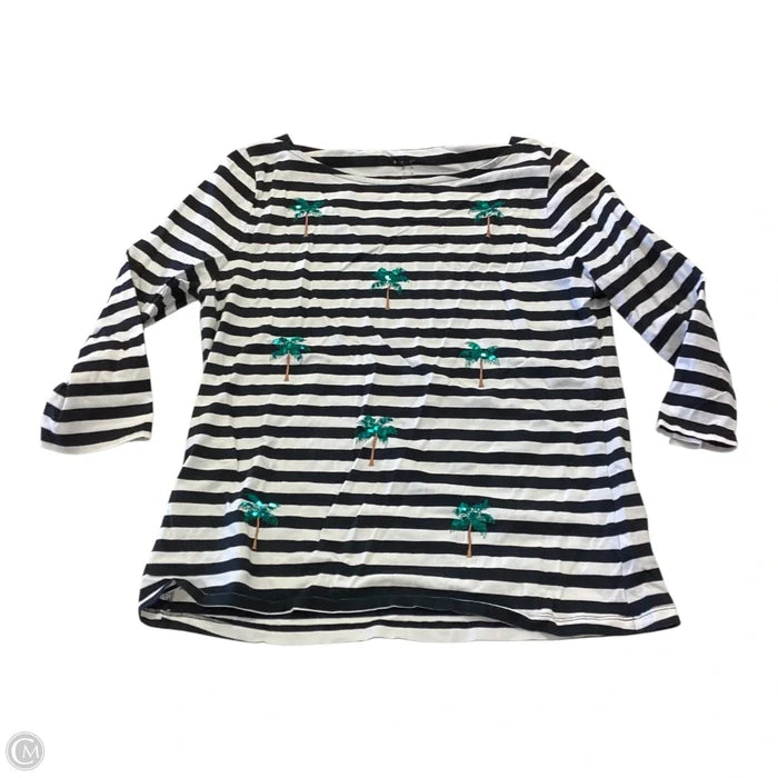 Top 3/4 Sleeve By A New Day In Striped Pattern, Size: Xl