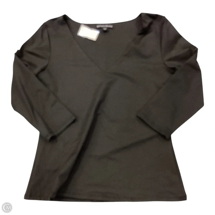 Top 3/4 Sleeve By Boston Proper In Black, Size: M