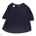 Top 3/4 Sleeve By Chicos In Navy, Size: Xl