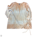 Top 3/4 Sleeve By Chicos In Orange & White, Size: 2x