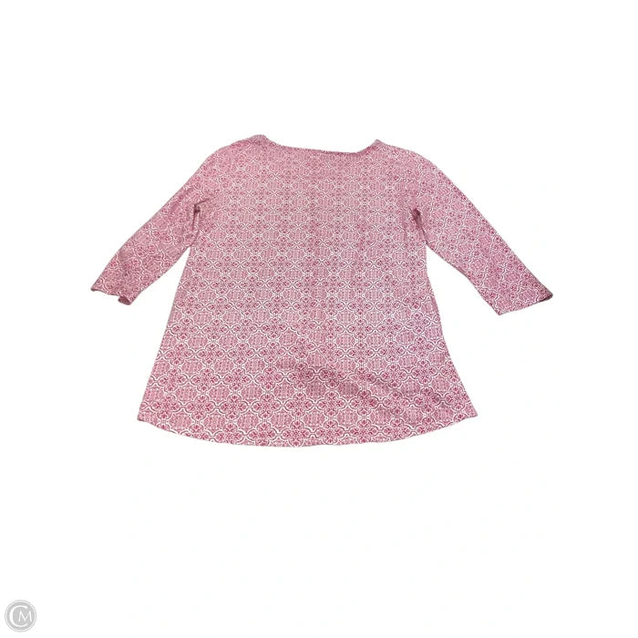 Top 3/4 Sleeve By Chicos In Pink, Size: 0