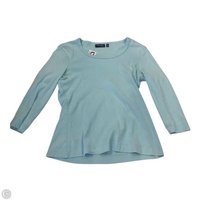 Top 3/4 Sleeve By Clothes Mentor In Blue, Size: Petite  M