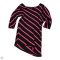 Top 3/4 Sleeve By Inc In Black & Pink, Size: M