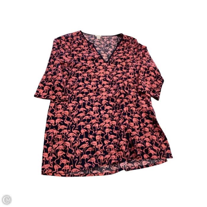 Top 3/4 Sleeve By J. Crew In Blue & Pink, Size: M