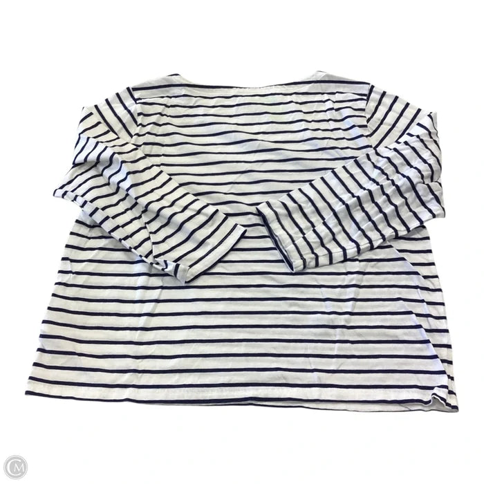 Top 3/4 Sleeve By J. Crew In Striped Pattern, Size: Xl
