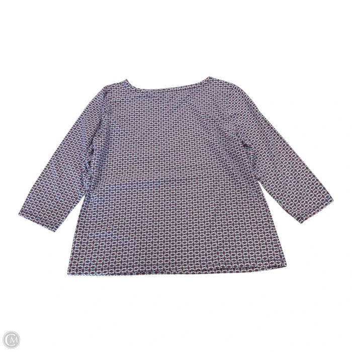 Top 3/4 Sleeve By Talbots In Blue & Red & White, Size: Lp