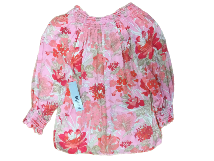 Top 3/4 Sleeve By Talbots In Floral Print, Size: Petite   S