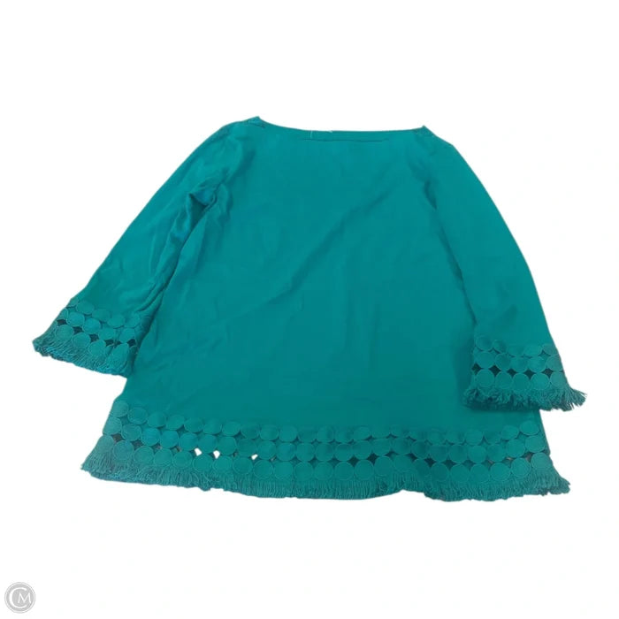 Top 3/4 Sleeve By Talbots In Green, Size: Xs