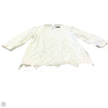 Top 3/4 Sleeve Designer By Karl Lagerfeld In White, Size: M