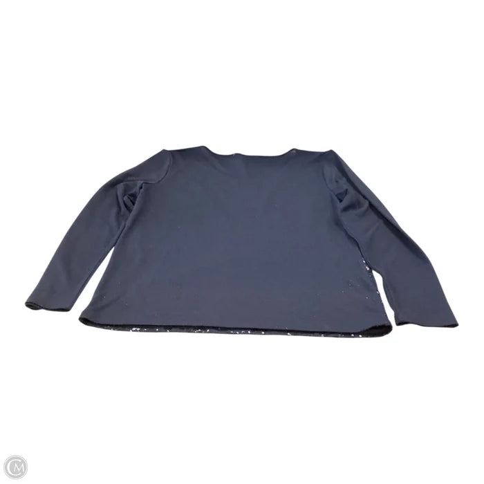 Top Long Sleeve By Ann Taylor In Navy, Size: L