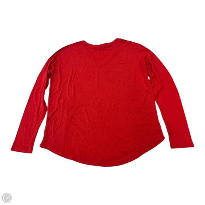 Top Long Sleeve By Athleta In Red, Size: Xs