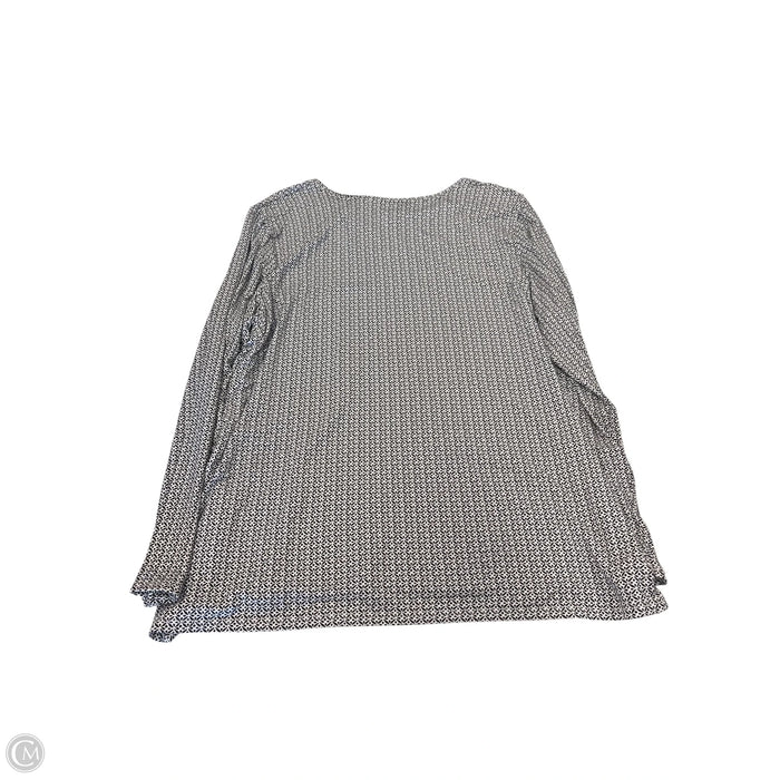 Top Long Sleeve By Chicos In Black & White, Size: Xl