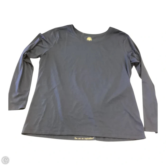 Top Long Sleeve By Clothes Mentor In Navy, Size: 2x