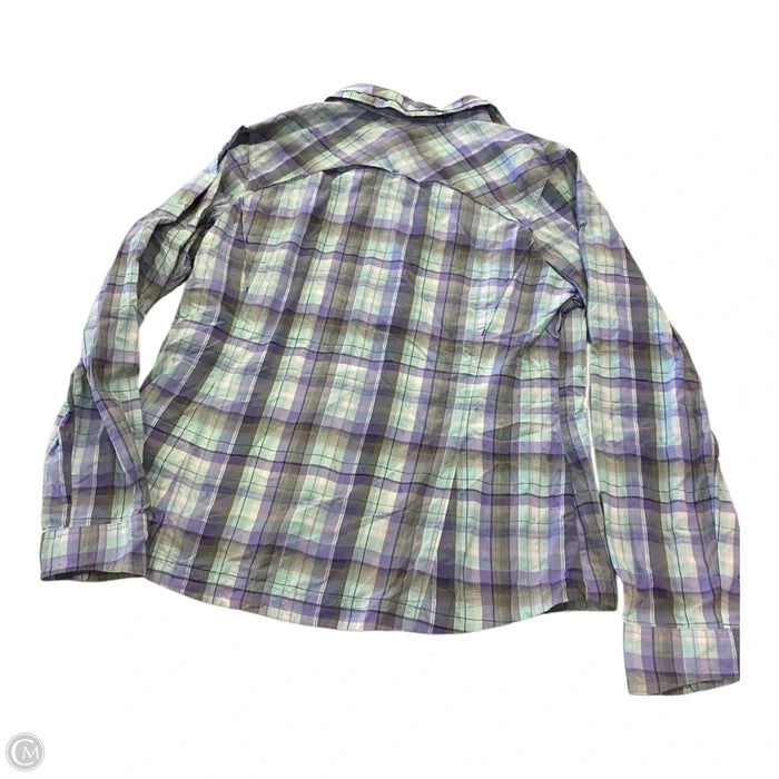 Top Long Sleeve By Columbia In Plaid Pattern, Size: Xl