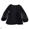 Top Long Sleeve By Dennis Basso Qvc In Black, Size: L