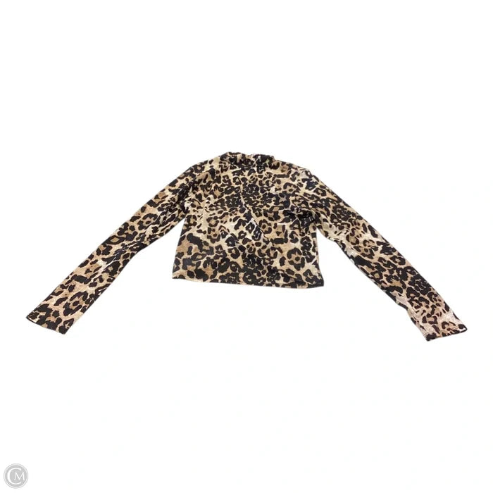 Top Long Sleeve By Gaze In Animal Print, Size: M