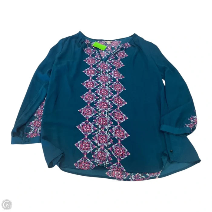 Top Long Sleeve By Hatley In Teal, Size: M